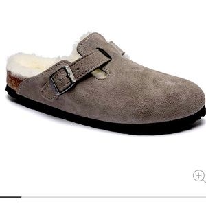 BIrkenstock Boston Shearling Clogs (gray)